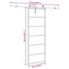 vidaXL Porta Scorrevole con Ferramenta Nera 76x205 cm in Vetro ESG