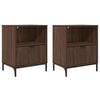 vidaXL Armadio da Notte 2 pcs Rovere marrone 49 x 36 x 61 cm