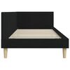 vidaXL Cornice del letto ad angolo con testiera Nero 90 cm x 190 cm