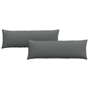 vidaXL Cuscini da Divano 2 pcs Grigio scuro 120 x 40 cm Tessuto