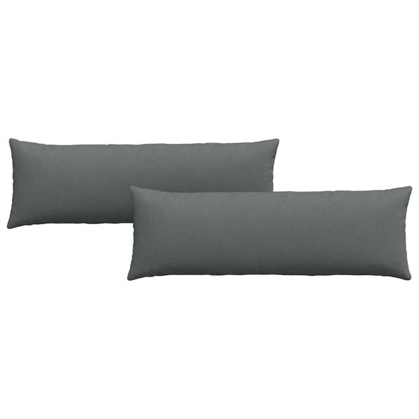vidaXL Cuscini da Divano 2 pcs Grigio scuro 120 x 40 cm Tessuto