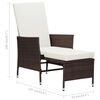 vidaXL Set Divani da Giardino 2 pz con Cuscini in Polyrattan Marrone