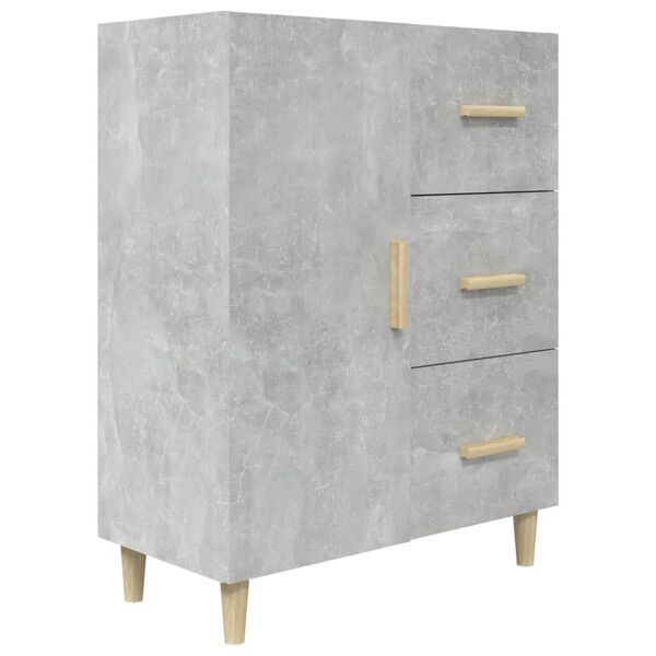vidaXL Credenza Grigio Cemento 69,5x34x90 cm in Legno Multistrato