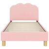 vidaXL Struttura letto bambini con testata Rosa 80 x 160 cm