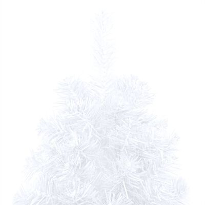 vidaXL Set Albero Natale Artificiale a Metà LED Palline Bianco 150cm
