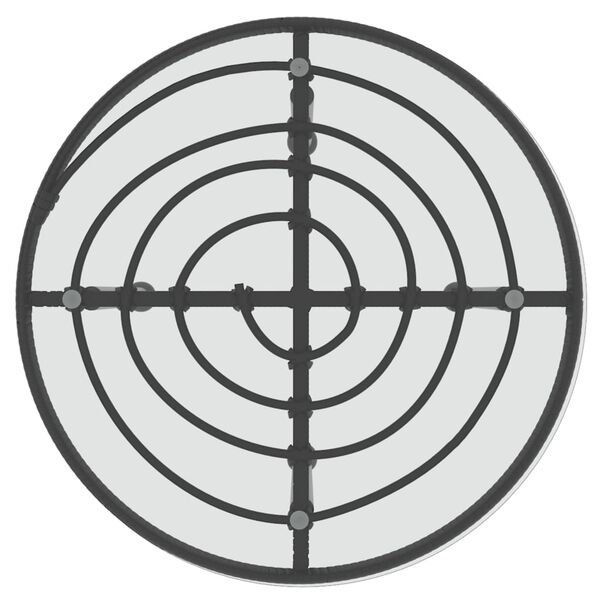 vidaXL Tavolo da Pranzo Nero Ø50 cm Vetro Temperato e Acciaio