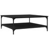 vidaXL Tavolino da salotto Rovere nero 100 x 100 x 40 cm