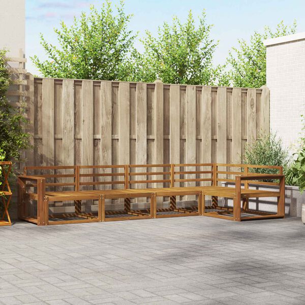 vidaXL Set di divani da esterno 5 pcs Naturale