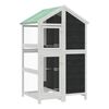 vidaXL Casetta per Uccelli Grigia 97x81x152 cm Legno Massello di Pino