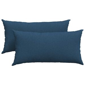 vidaXL Cuscini da Divano 2 pcs Blu 80 x 40 cm Tessuto