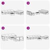 vidaXL Set di divani da esterno con cuscino 8 pcs Naturale e Beige