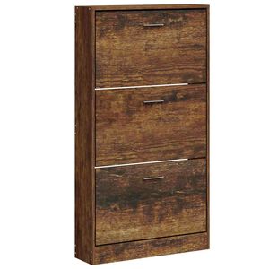 vidaXL Scarpiera Rovere Fumo 59x17x108 cm in Legno Multistrato