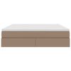 vidaXL Letto con contenitore e materasso Cappuccino 180 x 200 cm