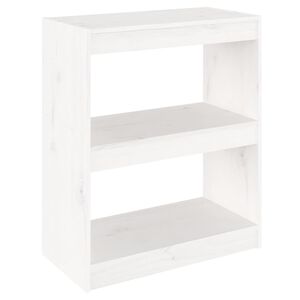 vidaXL Libreria/Divisorio Bianco 60x30x71,5 cm in Massello di Pino