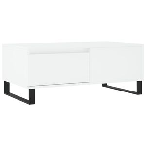 vidaXL Tavolino da Salotto Bianco 90x50x36,5 cm in Legno Multistrato