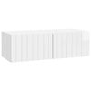 vidaXL Mobile Porta TV da Muro Bianco Lucido 98 x 41 x 30 cm