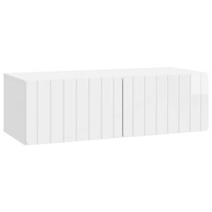 vidaXL Mobile Porta TV da Muro Bianco Lucido 98 x 41 x 30 cm