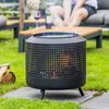 RedFire Braciere con Griglia per Barbecue Midland Nero