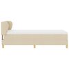 vidaXL Letto a molle con materasso Crema 90 x 190 cm Tessuto