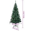 vidaXL Albero di Natale artificiale con luci integrate Verde 180 cm