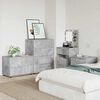 vidaXL Armadio Grigio cemento 80 x 48 x 57 cm Legno multistrato