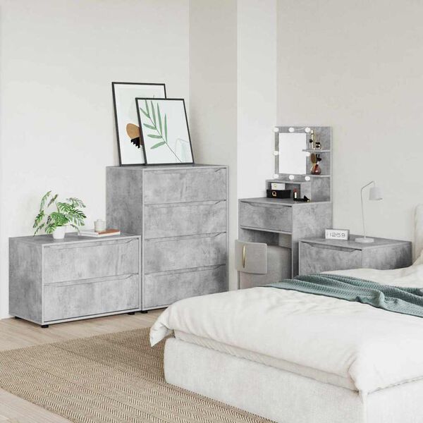 vidaXL Armadio Grigio cemento 80 x 48 x 57 cm Legno multistrato