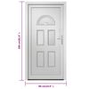 vidaXL Porta Ingresso Bianca 88x208 cm in PVC