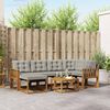vidaXL Set di divani da esterno 7 pcs Grigio Naturale e Chiaro