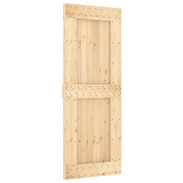 vidaXL Porta NARVIK Naturale 80 x 210 cm Legno di pino solido