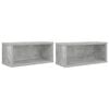 vidaXL Rack per Stoccaggio CD 2 pz Grigio Cemento 40 x 17 x 17 cm