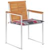 vidaXL Sedie da Giardino con Cuscini 4 pz in Legno Massello di Acacia