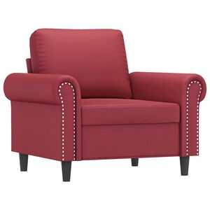 vidaXL Poltrona Rosso Vino 60 cm in Similpelle