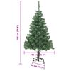 vidaXL Albero di Natale con 300 LED con supporto Verde 180 cm PVC