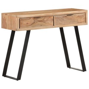 vidaXL Tavolo Consolle 100x35x76cm in Massello d'Acacia con Bordi Vivi