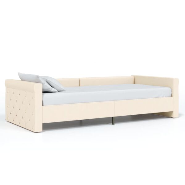 vidaXL Dormeuse con Presa USB Crema in Tessuto 90x200 cm