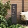 vidaXL Schermo per privacy in giardino Floreale Nero 32 x 140 cm