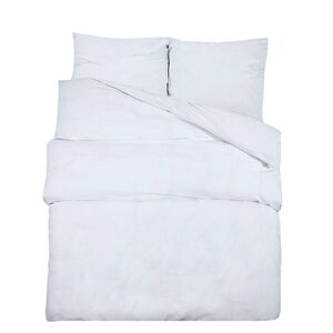 vidaXL Set Copripiumino Bianco 140x200 cm in Microfibra Leggera