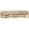 vidaXL Set di divani da esterno 9 pz Bianco e Beige