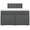 vidaXL Giroletto a Molle con Materasso Grigio Scuro 120x190cm Tessuto