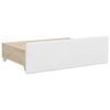 vidaXL Divano Letto Estraibile con Cassetti Bianco 90x200cm Similpelle