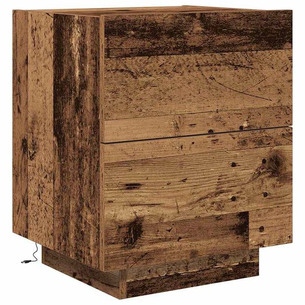 vidaXL Armadio da Notte con cassetto Legno vecchio 45 x 40 x 55 cm