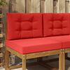 vidaXL Cuscino per divano da esterno 2 pcs Rosso Poliestere
