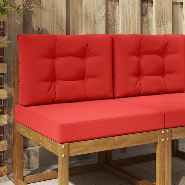 vidaXL Cuscino per divano da esterno 2 pcs Rosso Poliestere