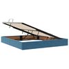 vidaXL Letto con contenitore e materasso Blu Scuro 180 x 200 cm