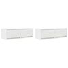 vidaXL Mobili TV a Parete 2pz Bianchi 80x31x25,5 cm Legno Multistrato