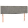 vidaXL Testiera ad Orecchio Grigio Chiaro 147x16x78/88 cm in Velluto