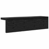 vidaXL Appendiabiti a muro Rovere Nero 40 x 10,5 x 10,5 cm