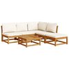 vidaXL Set Salotto da Giardino 6 pz con Cuscini in Massello di Acacia