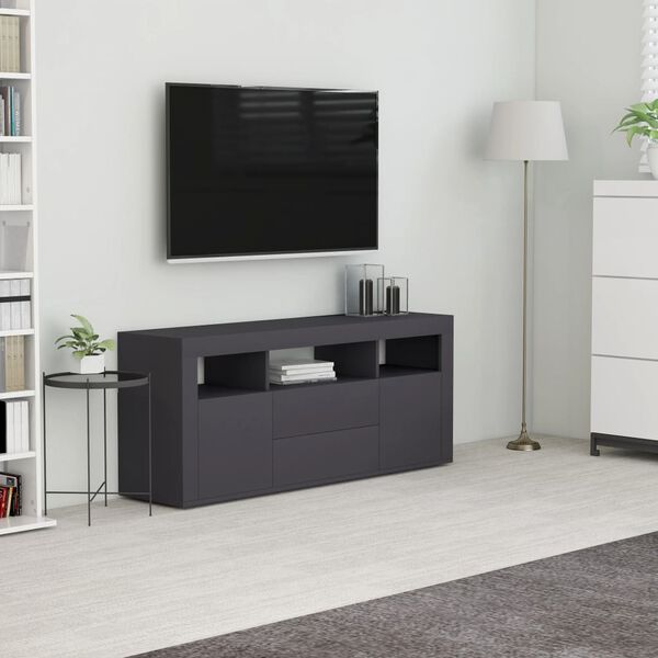 vidaXL Mobile Porta TV Grigio 120x30x50 cm in Legno Multistrato