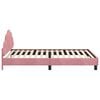 vidaXL Struttura letto bambini con testata Rosa 90 x 190 cm Velluto